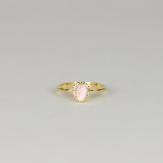 9ct Yellow Gold 0.43ct Oval Opal Ring