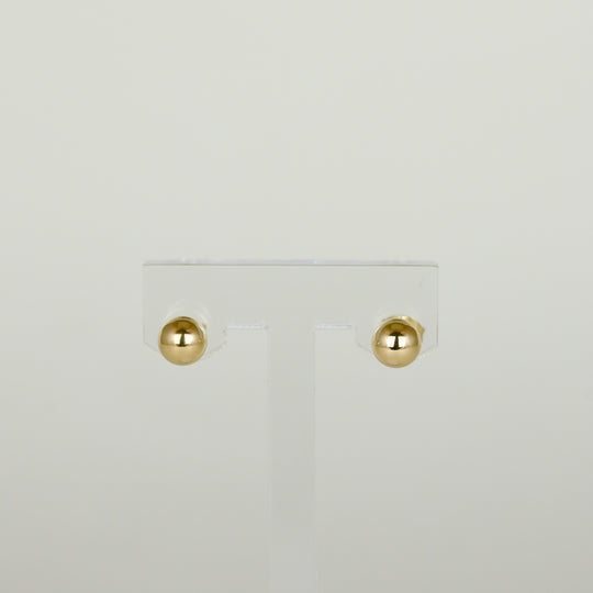 9ct Yellow Gold 6mm Hollow Ball Stud Earrings