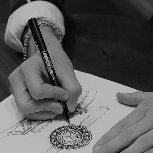 Hand Drawing For A Bespoke Ring Designed By Anthony Paul Jewellery 