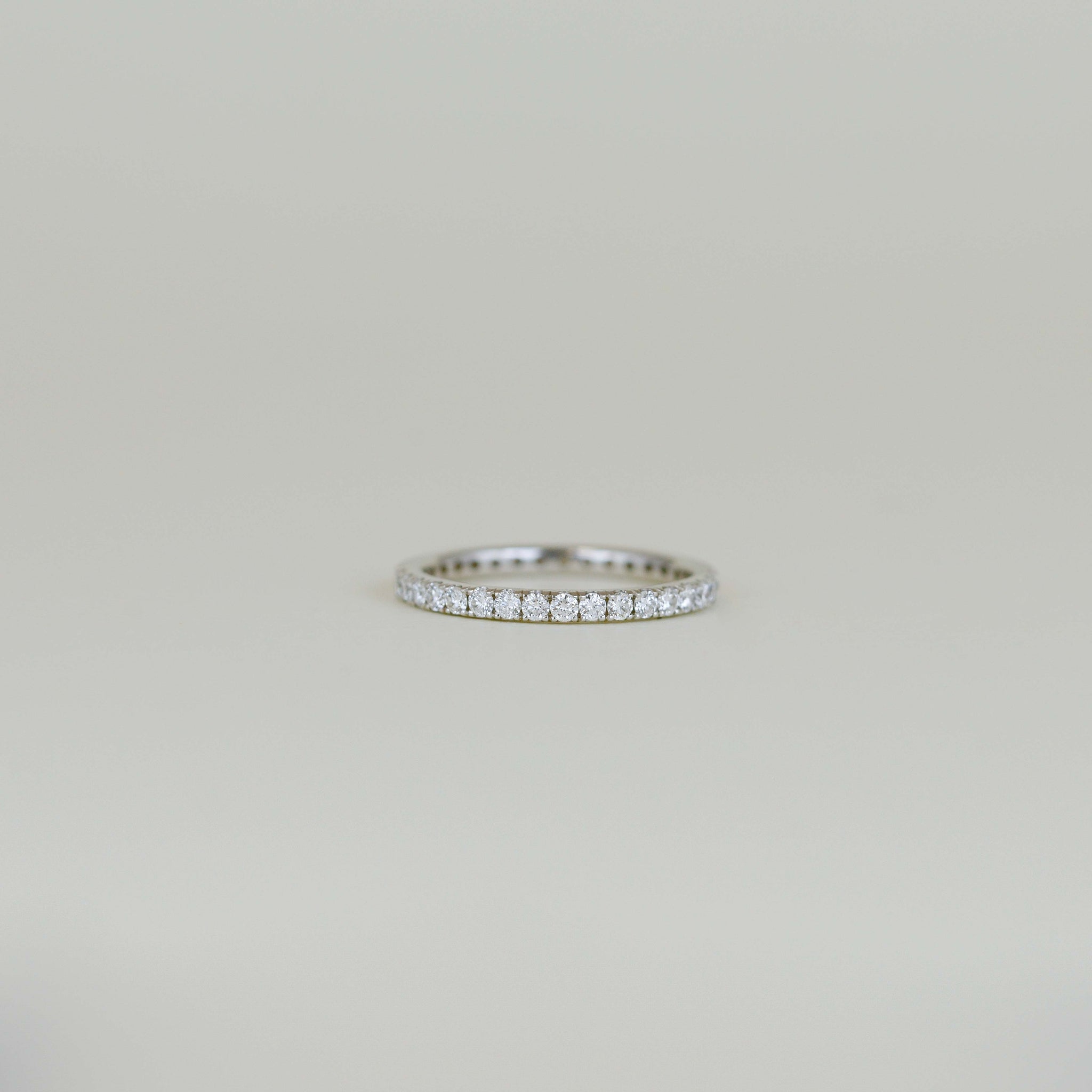 Platinum 0.72ct Castle Set Diamond Full Eternity Ring