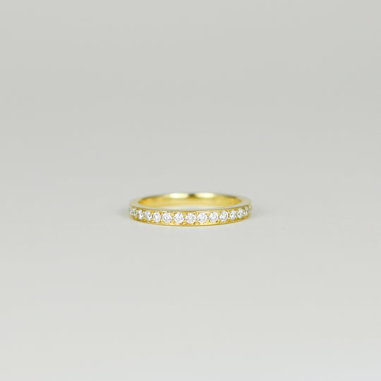 18ct Yellow Gold 0.35ct Pavé Half-Eternity Ring