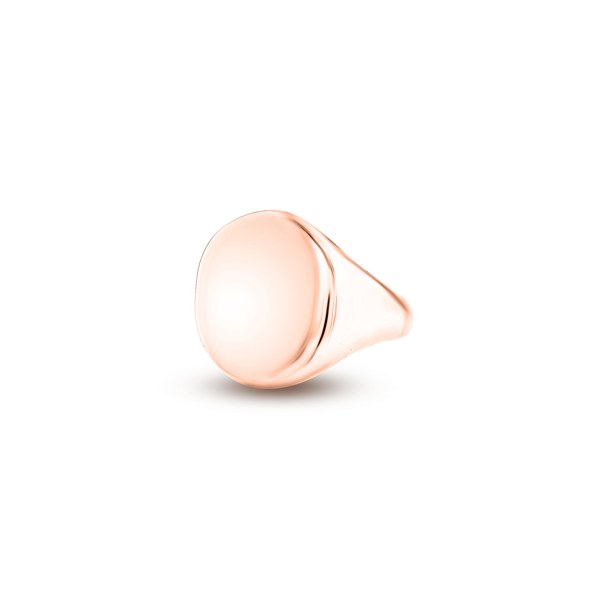18ct Rose Gold 20 x 16mm Oval Signet Ring