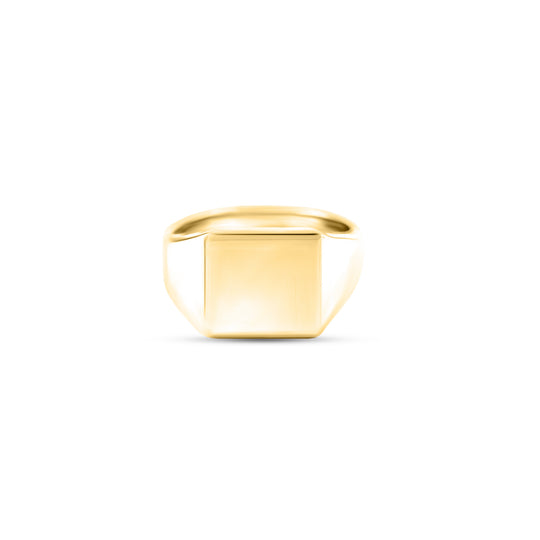 18ct Yellow Gold 12 x 12mm Square Signet Ring