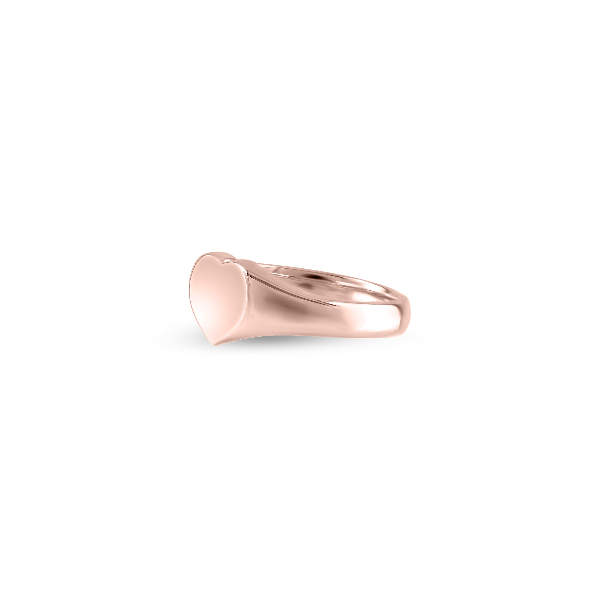 9ct Rose Gold 9 x 9mm Heart Signet Ring