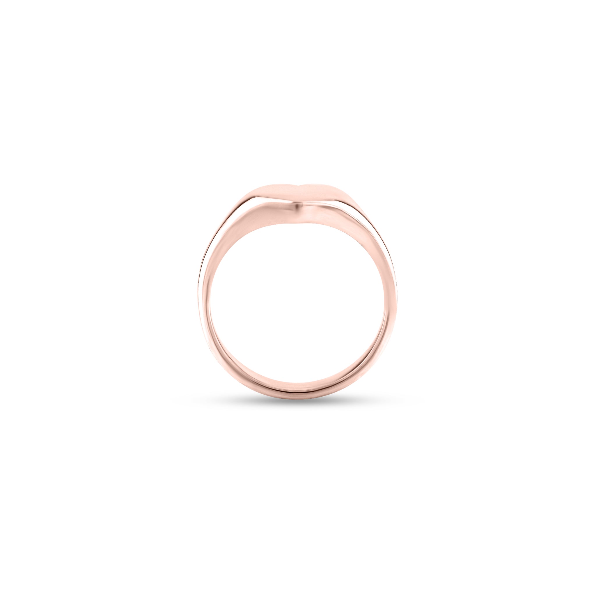 9ct Rose Gold 9 x 9mm Heart Signet Ring