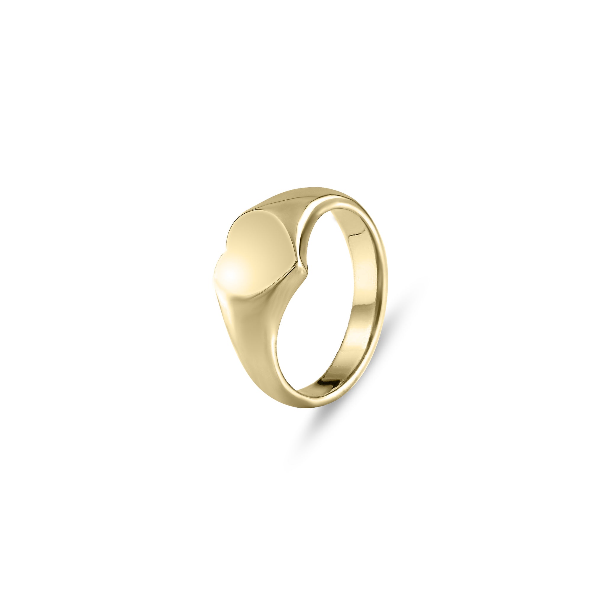 9ct Yellow Gold 9 x 9mm Heart Signet Ring