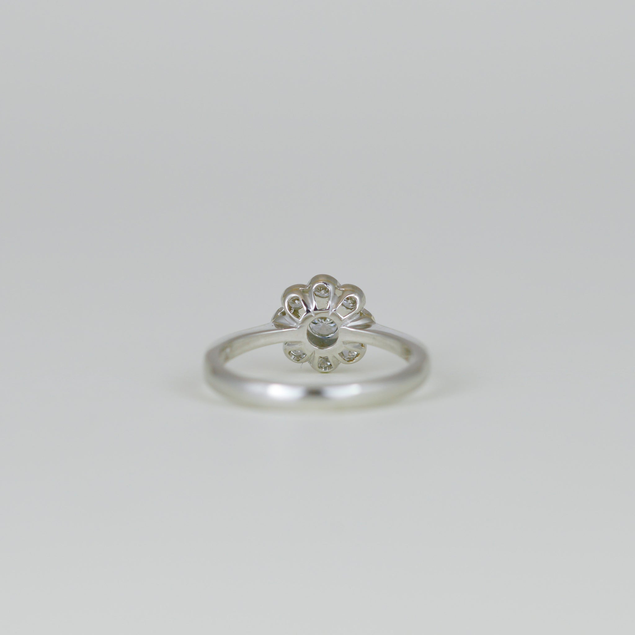 Platinum 0.48ct Round Brilliant Cut Diamond Cluster Ring