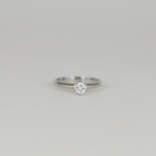 Platinum 0.41ct Brilliant Cut Diamond Solitaire Ring