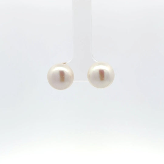 9ct Yellow Gold 11mm Freshwater Pearl Stud Earrings