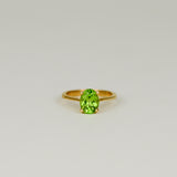 9ct Yellow Gold 2.10ct Oval Peridot Solitaire Ring