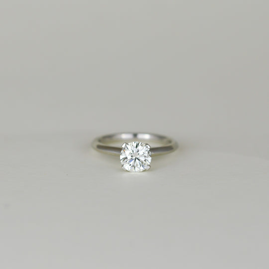 Platinum 1.37ct Round Brilliant Diamond Solitaire Ring