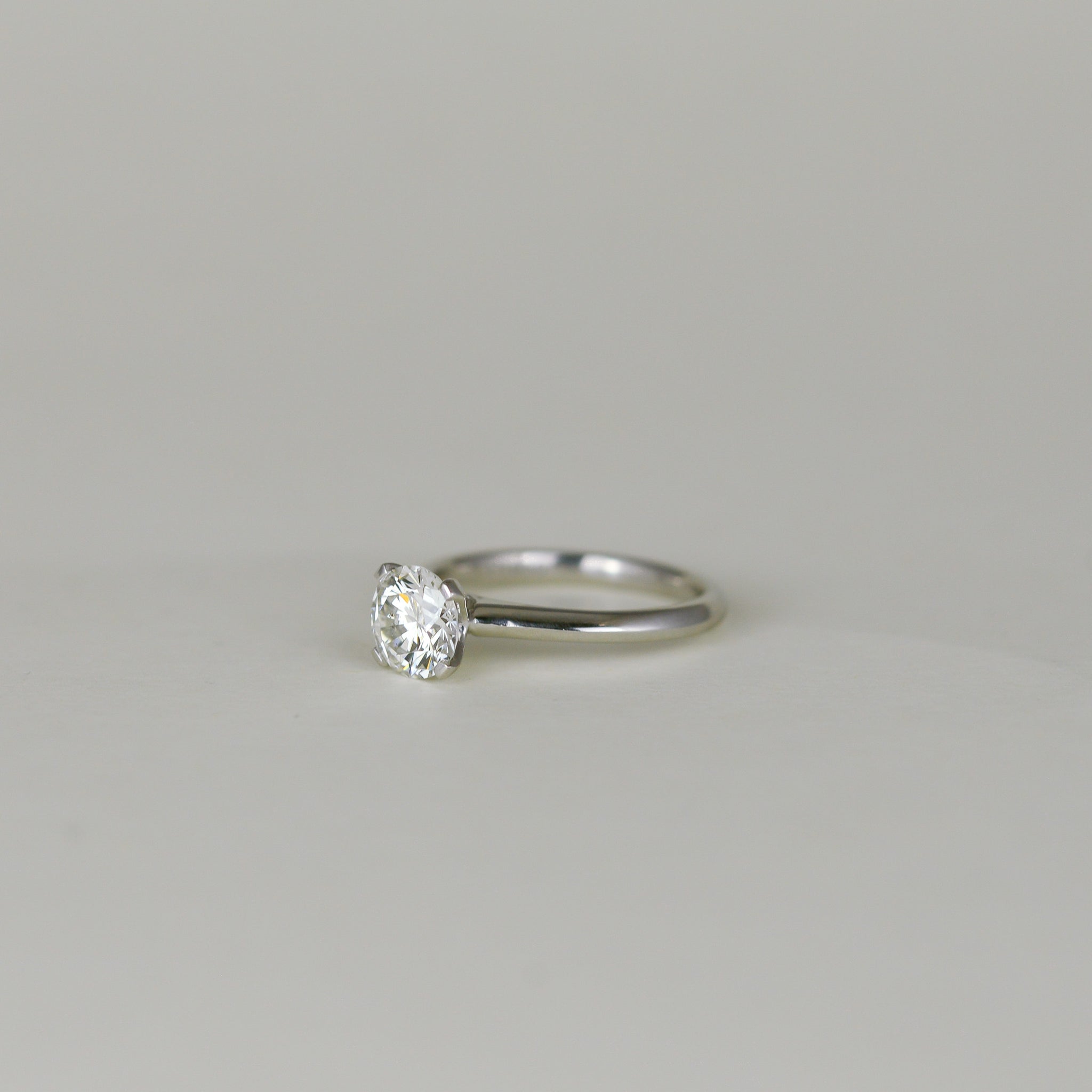 Platinum 1.37ct Round Brilliant Diamond Solitaire Ring