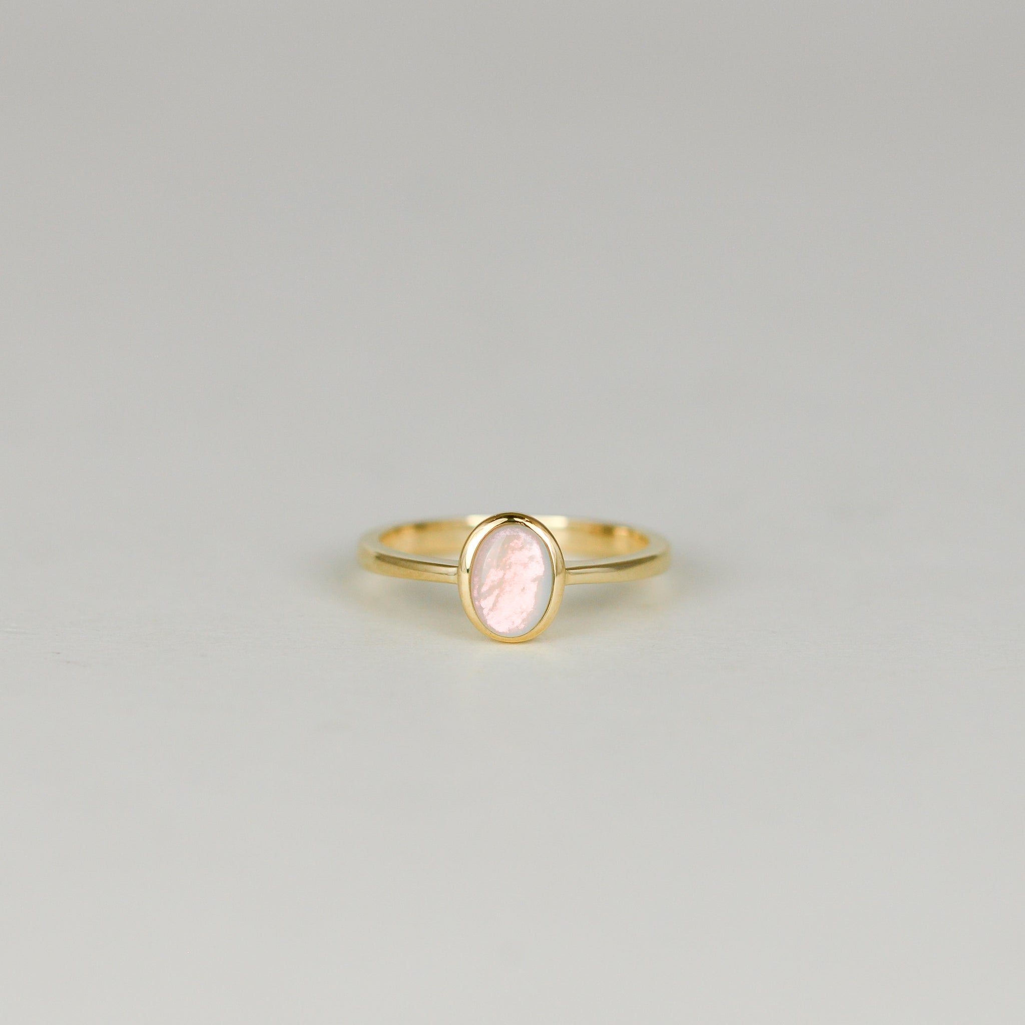 9ct Yellow Gold 0.43ct Oval Opal Ring