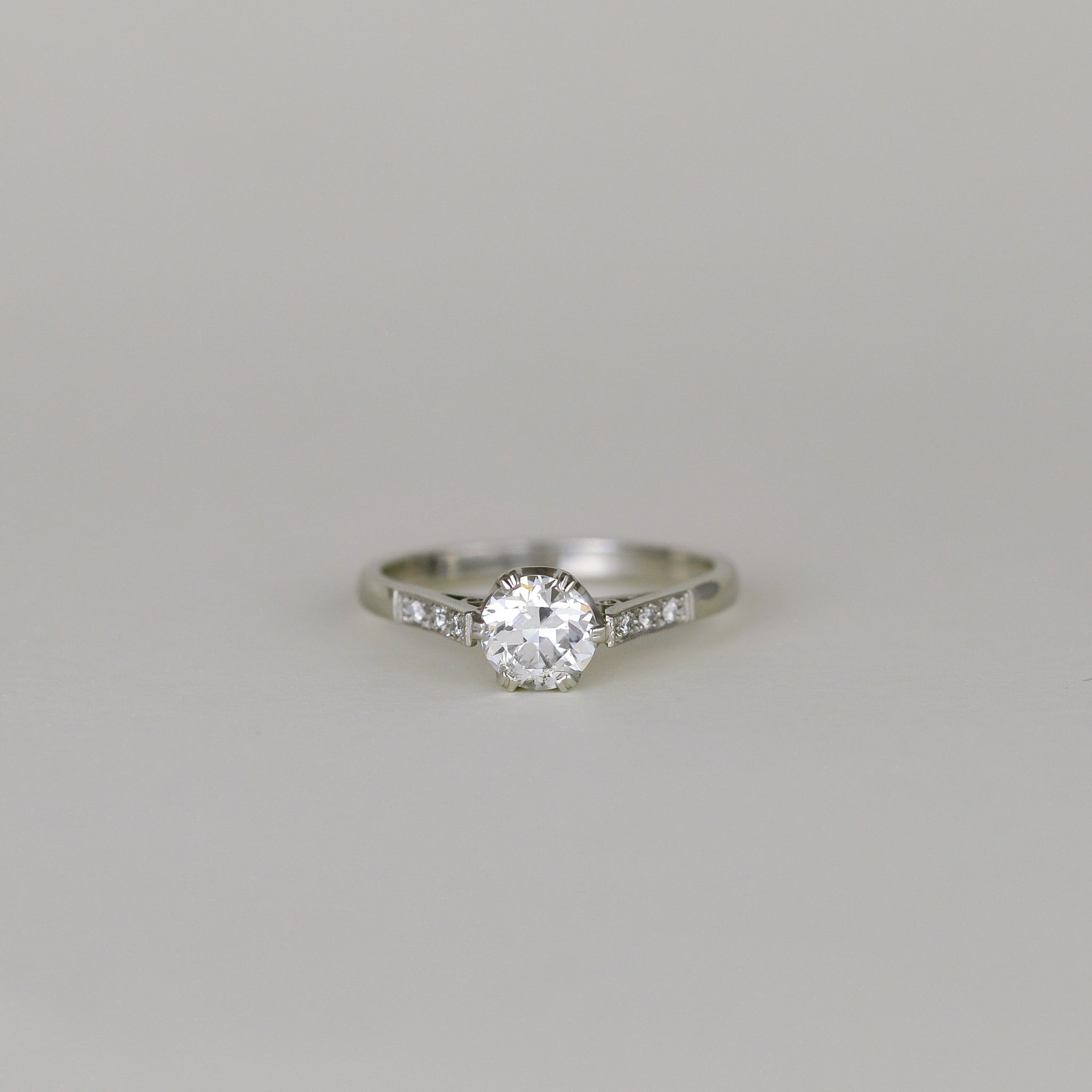 Platinum 0.80ct Edwardian Diamond Solitaire Ring