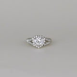 Platinum 1.51ct Heart Diamond Cluster Dress Ring