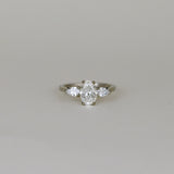 Platinum 1.62ct Oval Diamond Three Stone Ring