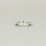 18ct White Gold 0.25ct Pear Cut Diamond Half Eternity Ring