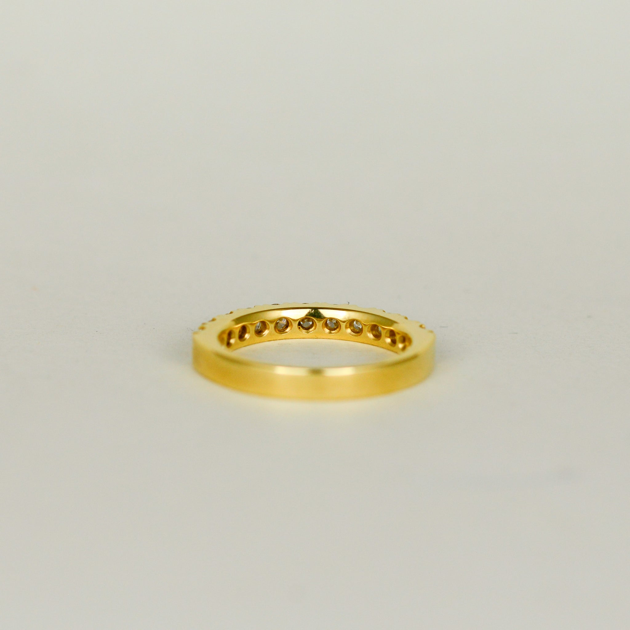 18ct Yellow Gold 0.84ct Round Brilliant Diamond Half Eternity Ring