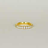 18ct Yellow Gold 0.84ct Round Brilliant Diamond Half Eternity Ring