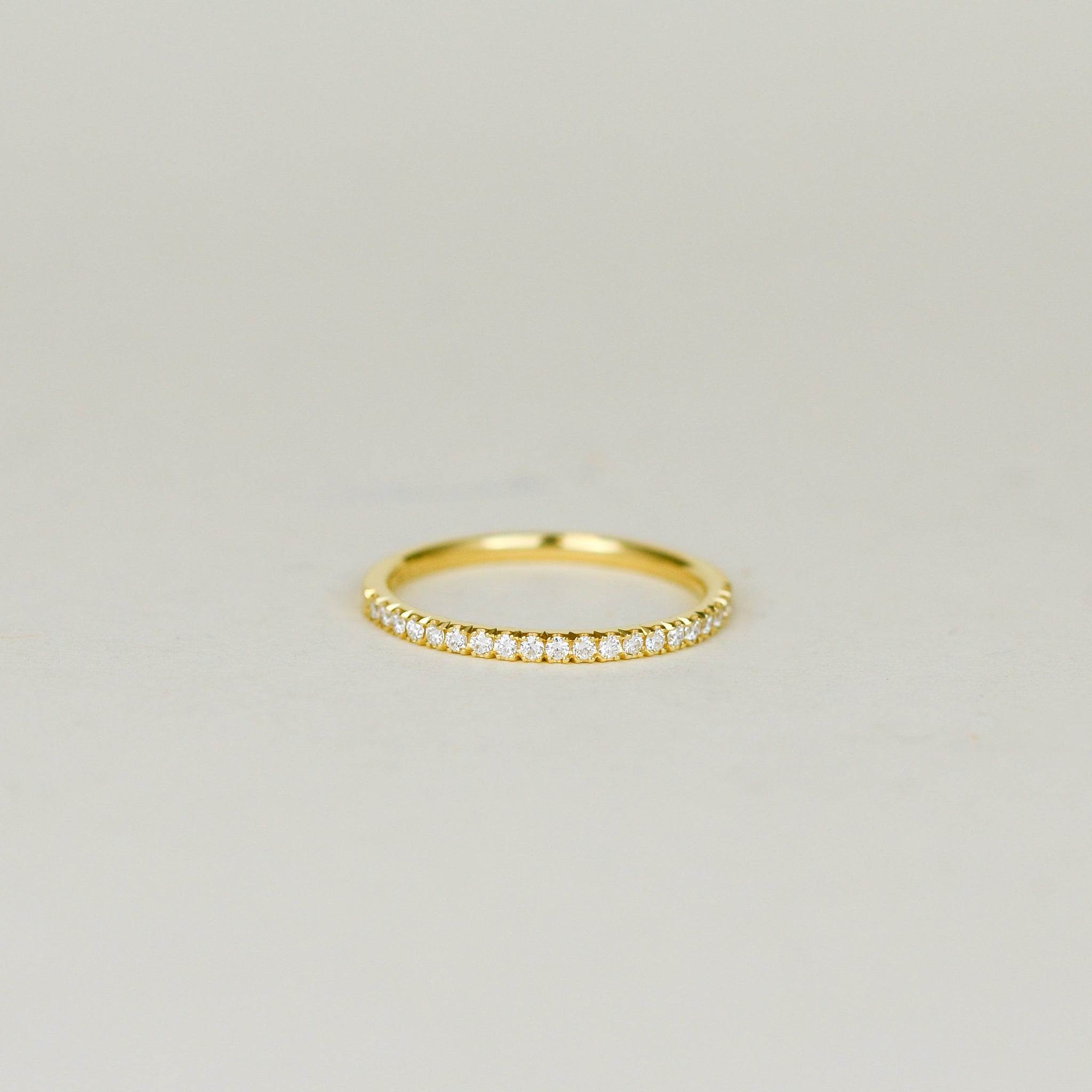 18ct Yellow Gold 0.20ct Round Brilliant Diamond Half Eternity Ring