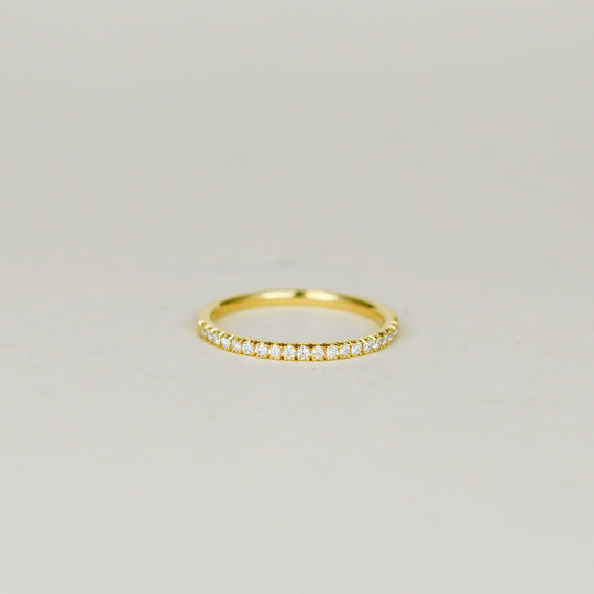 18ct Yellow Gold 0.20ct Round Brilliant Diamond Half Eternity Ring