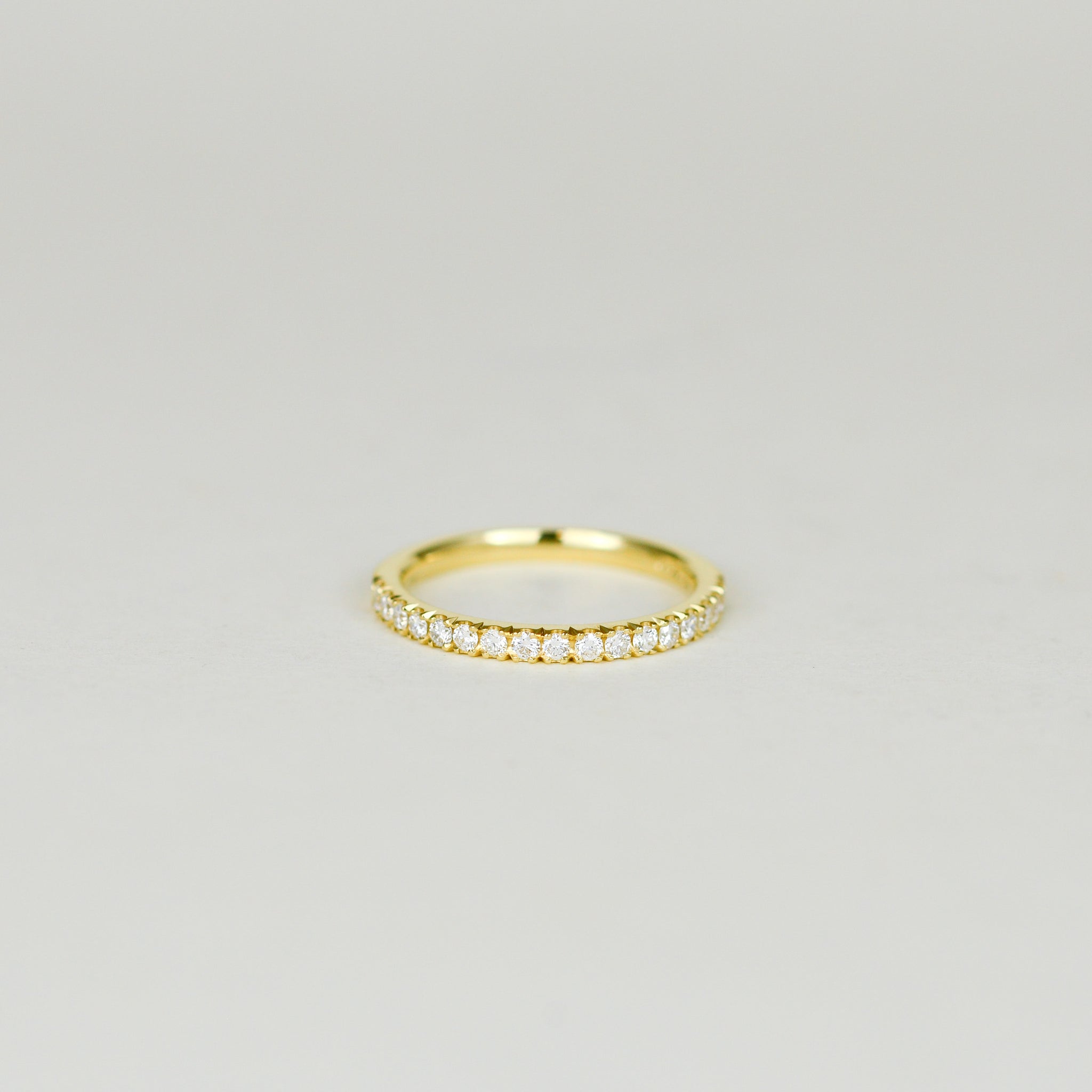 18ct Yellow Gold 0.34ct Round Brilliant Diamond Half Eternity Ring