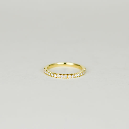 18ct Yellow Gold 0.34ct Round Brilliant Diamond Half Eternity Ring
