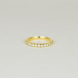 18ct Yellow Gold 0.59ct Round Brilliant Diamond Half Eternity Ring