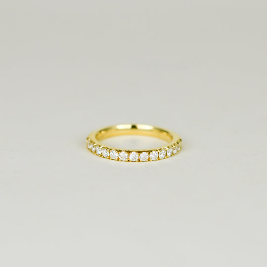 18ct Yellow Gold 0.59ct Round Brilliant Diamond Half Eternity Ring