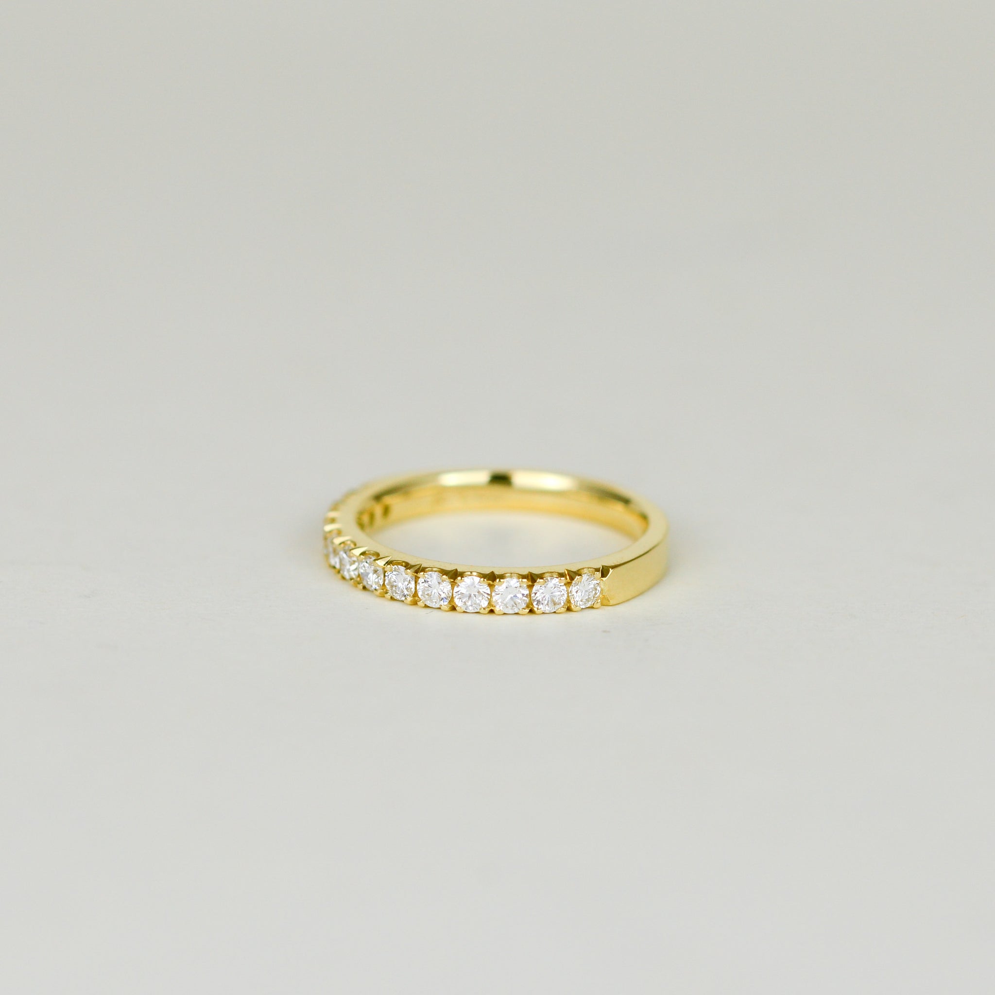 18ct Yellow Gold 0.59ct Round Brilliant Diamond Half Eternity Ring