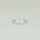 Platinum 0.20ct Round Brilliant Diamond Half Eternity Ring