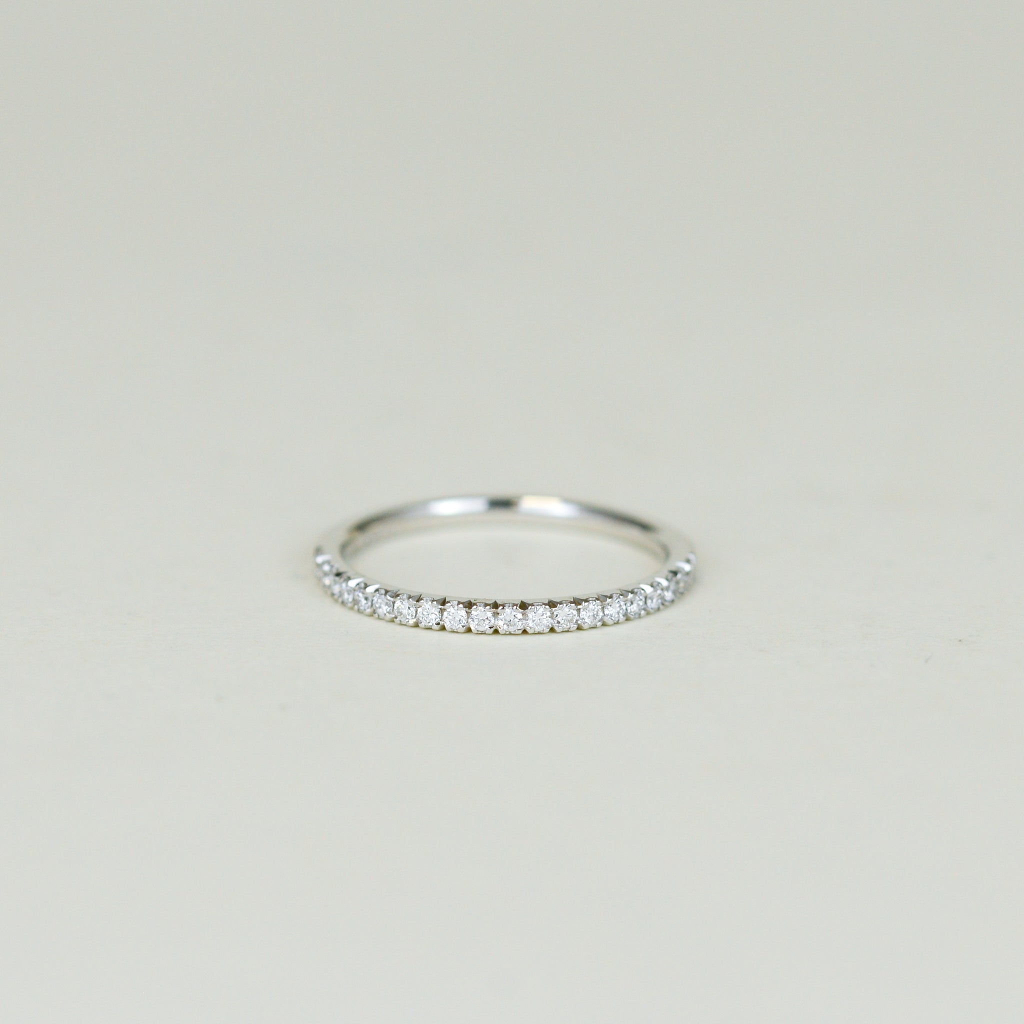 Platinum 0.20ct Round Brilliant Diamond Half Eternity Ring