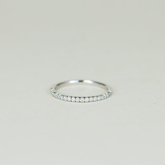 Platinum 0.20ct Round Brilliant Diamond Half Eternity Ring