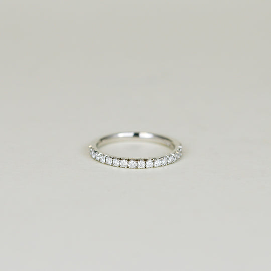 18ct White Gold 0.34ct Round Brilliant Diamond Half Eternity Ring