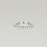 Platinum 0.84ct Round Brilliant Diamond Half Eternity Ring