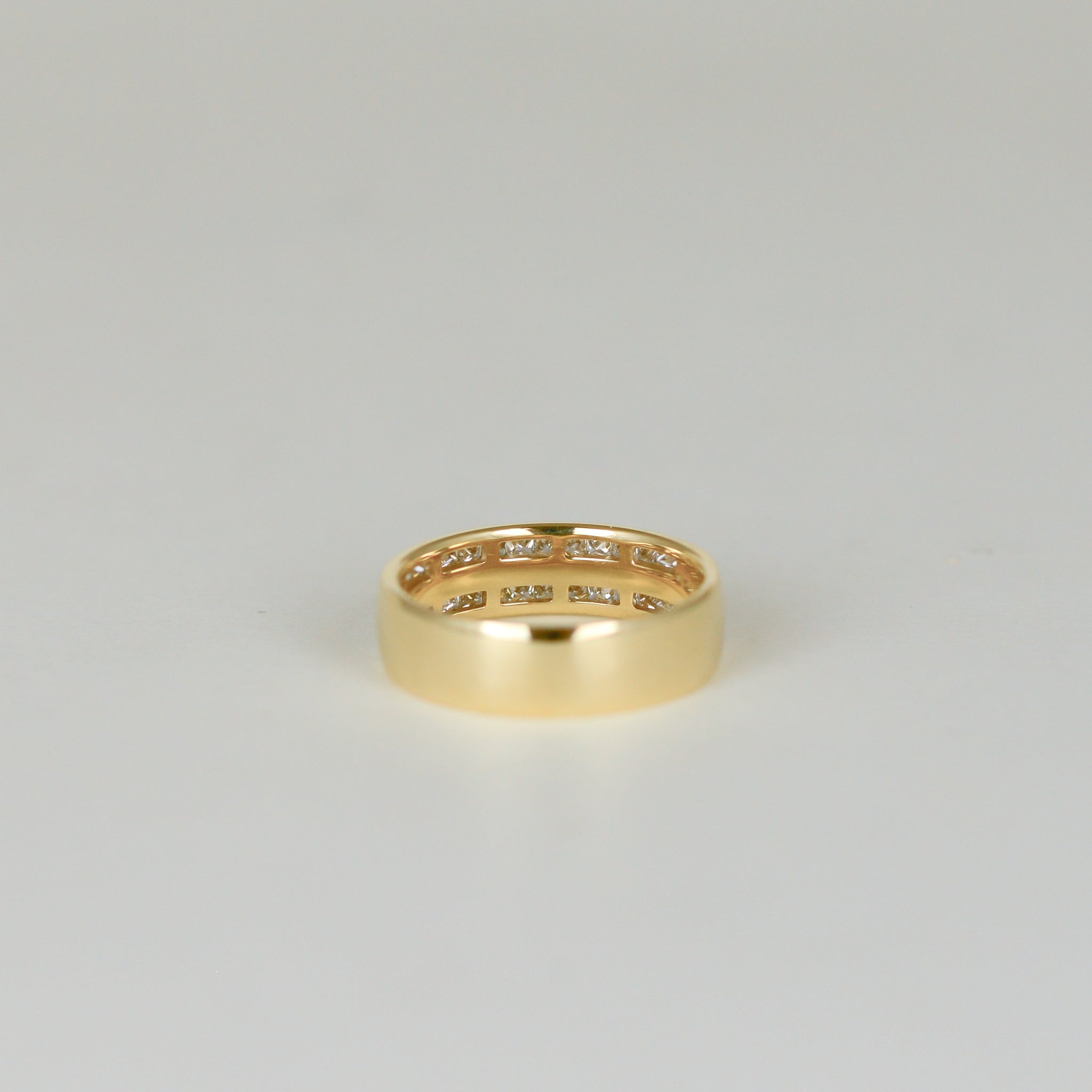 18ct Yellow Gold 0.60ct Princess Cut Double Row Eternity Ring