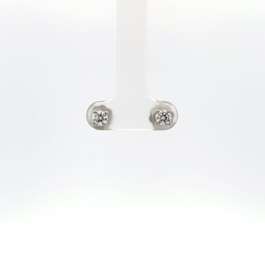 Platinum 0.60ct Classic Round Brilliant Cut Diamond Stud Earrings