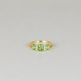 9ct Yellow Gold 1.00ct Oval Peridot and Diamond Dress Ring