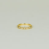 18ct Yellow Gold 0.21ct Round Brilliant Cut Diamond Half Eternity Ring