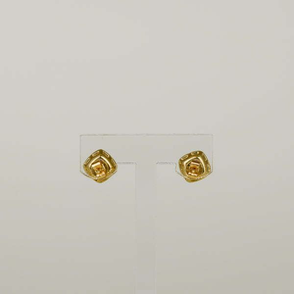 9ct Yellow Gold 1.84ct Cushion Cut Amethyst Earrings