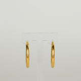 9ct Yellow Gold Chunky Large 25mm Hoop Earrings