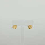 9ct Yellow Gold Double Knot Stud Earrings