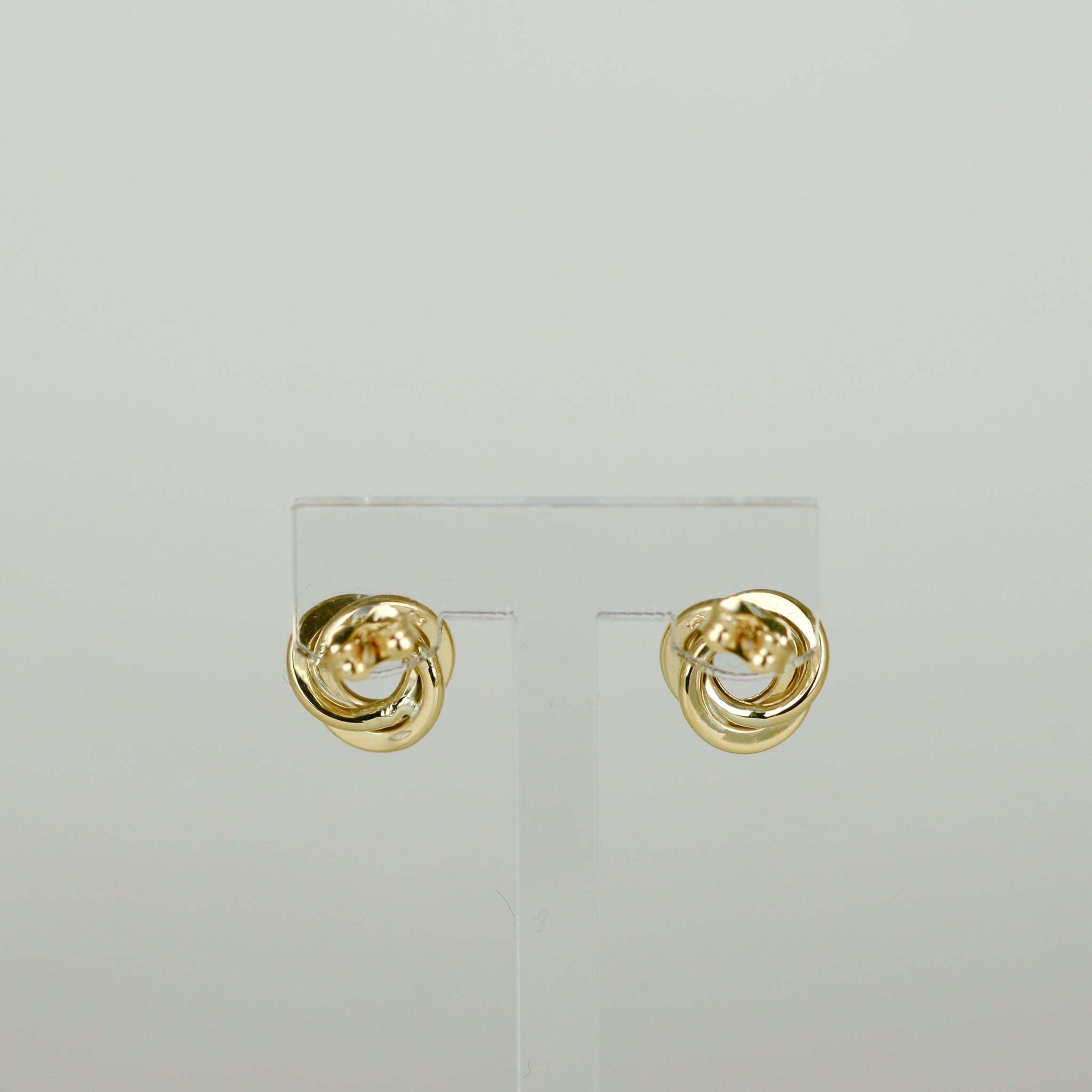9ct Yellow Gold Flat Knot Stud Earrings