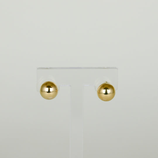 9ct Yellow Gold 8mm Hollow Ball Stud Earrings