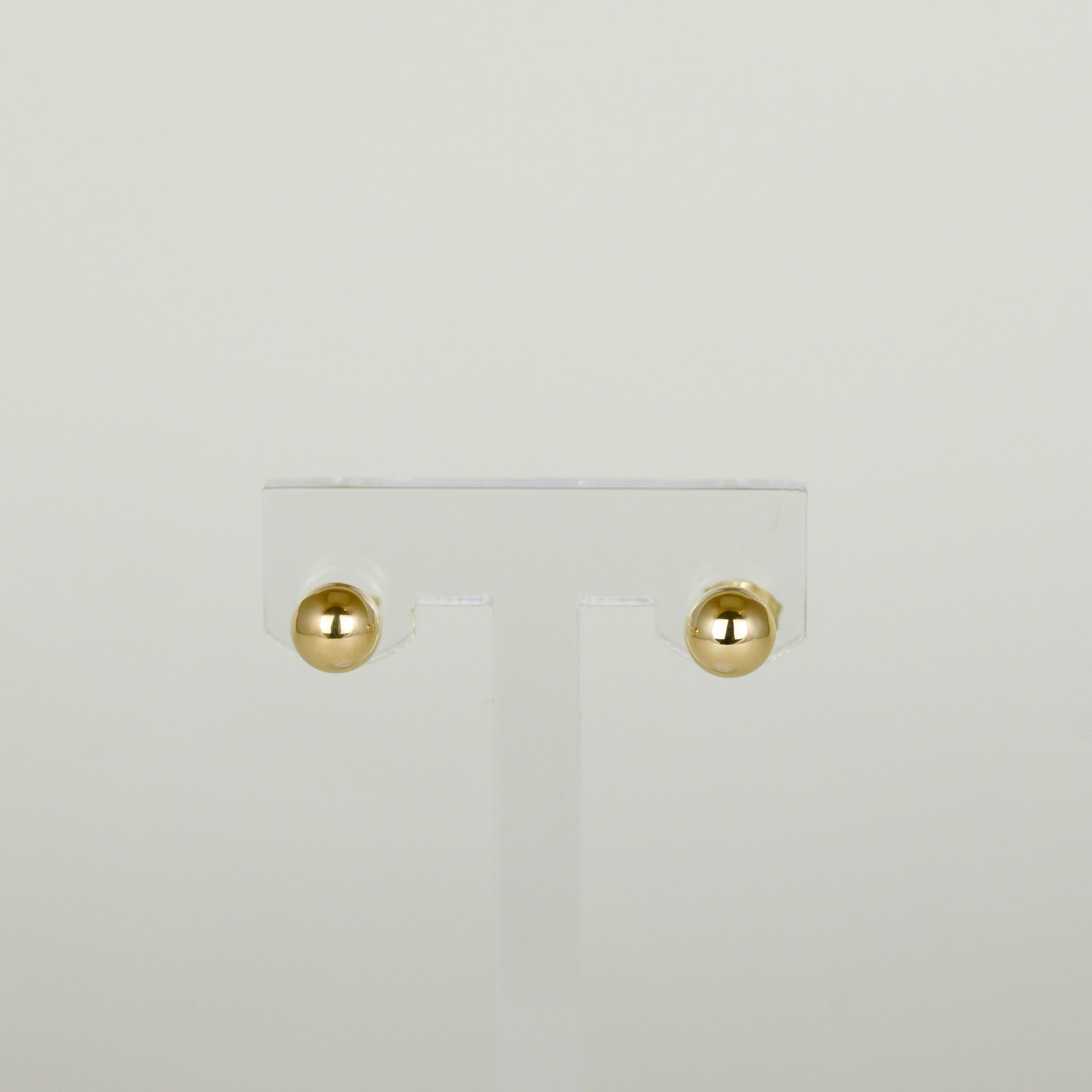 9ct Yellow Gold 6mm Hollow Ball Stud Earrings