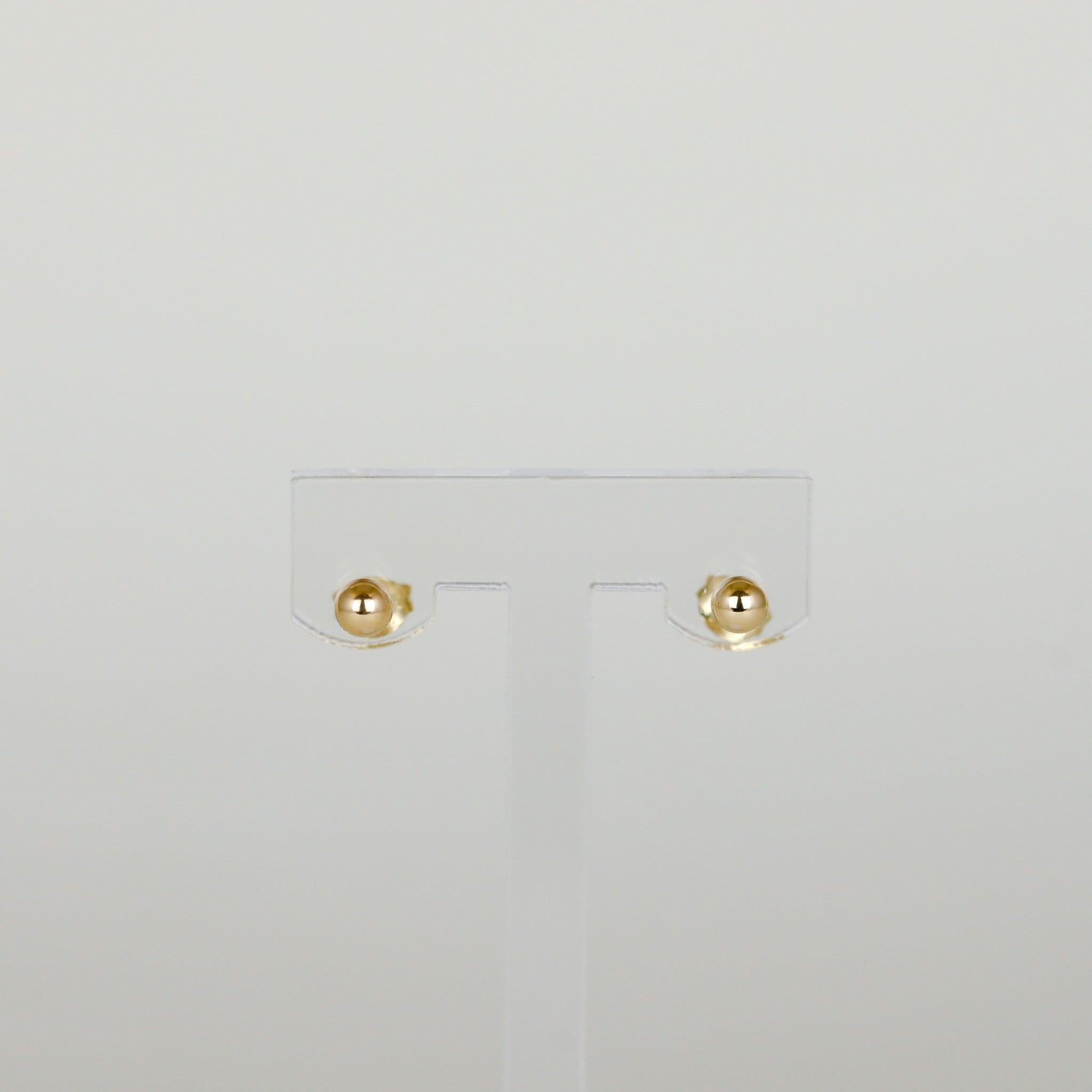 9ct Yellow Gold 4mm Hollow Ball Stud Earrings