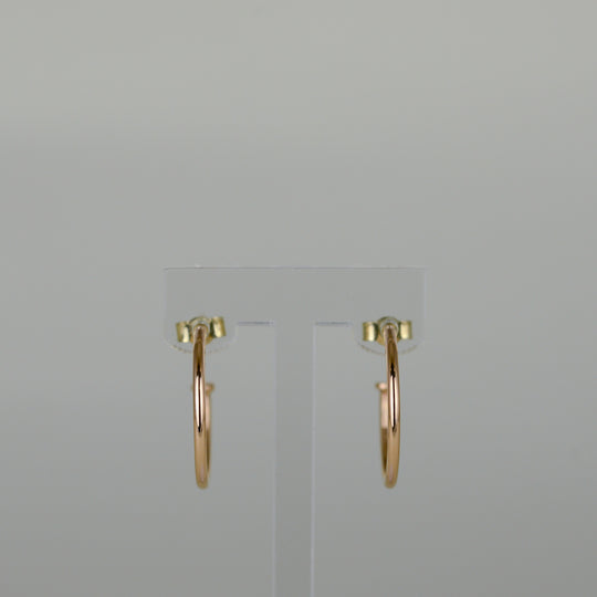 9ct Rose Gold 3/4 Hoop Earrings - Large