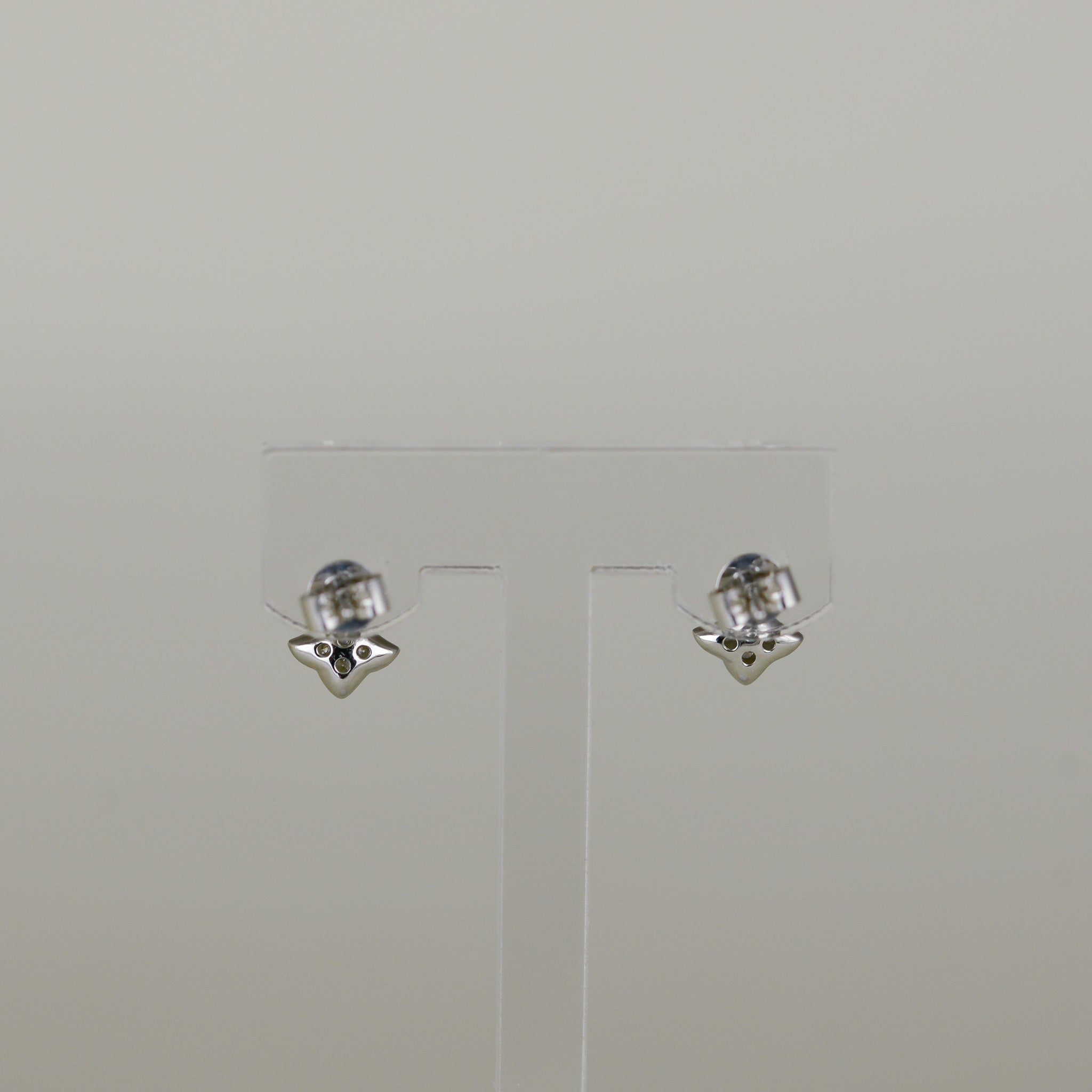 18ct White Gold 0.20ct Diamond Stud Mini Drop Earrings