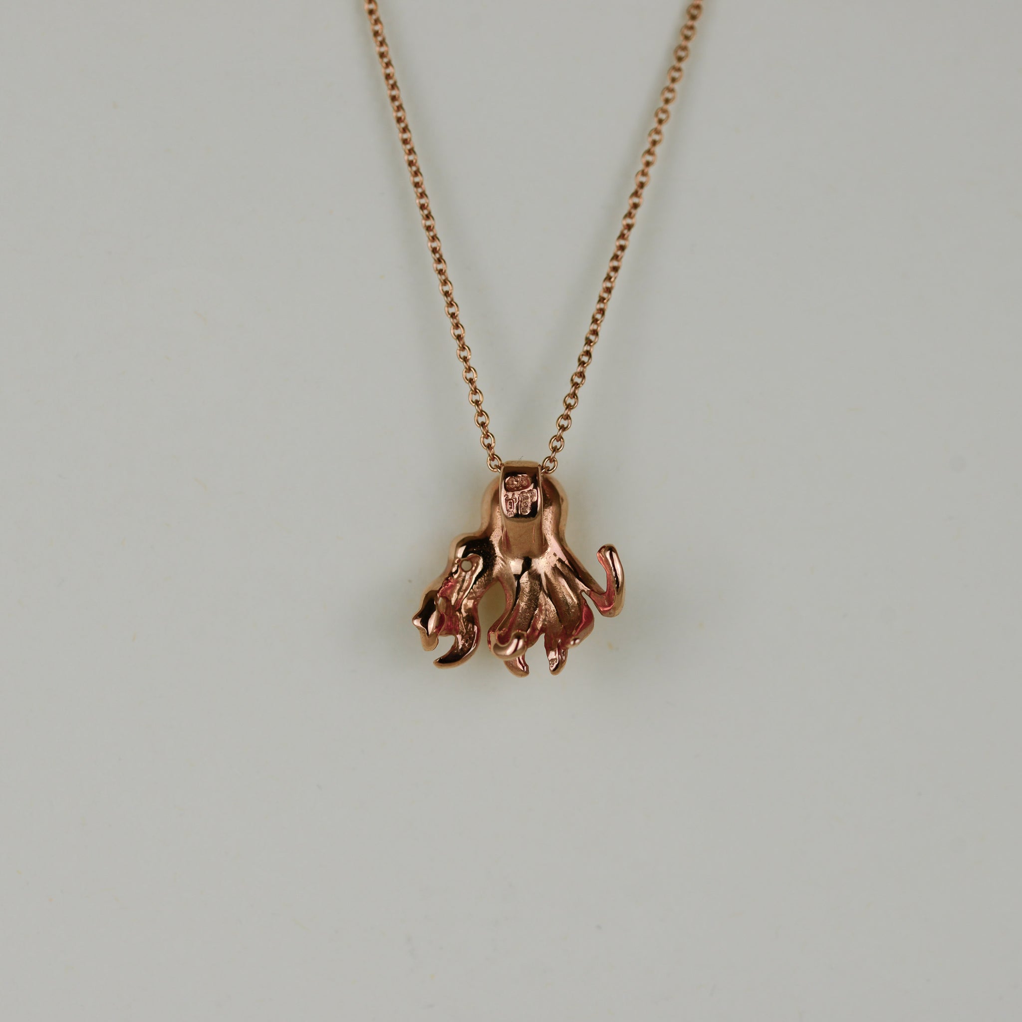 9ct Rose Gold Octopus Pendant