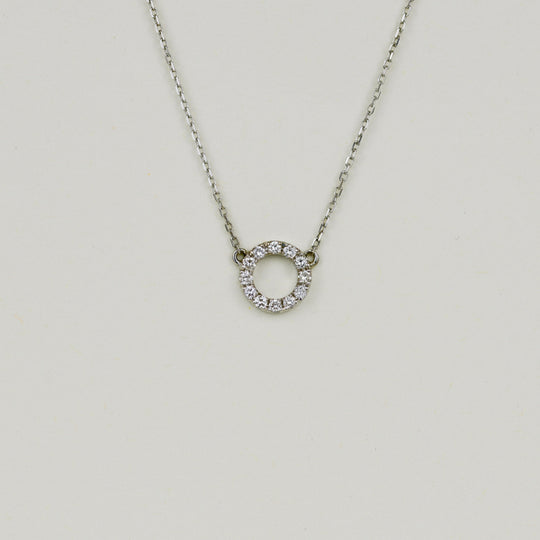 18ct White Gold 0.21ct Diamond Polo Pendant